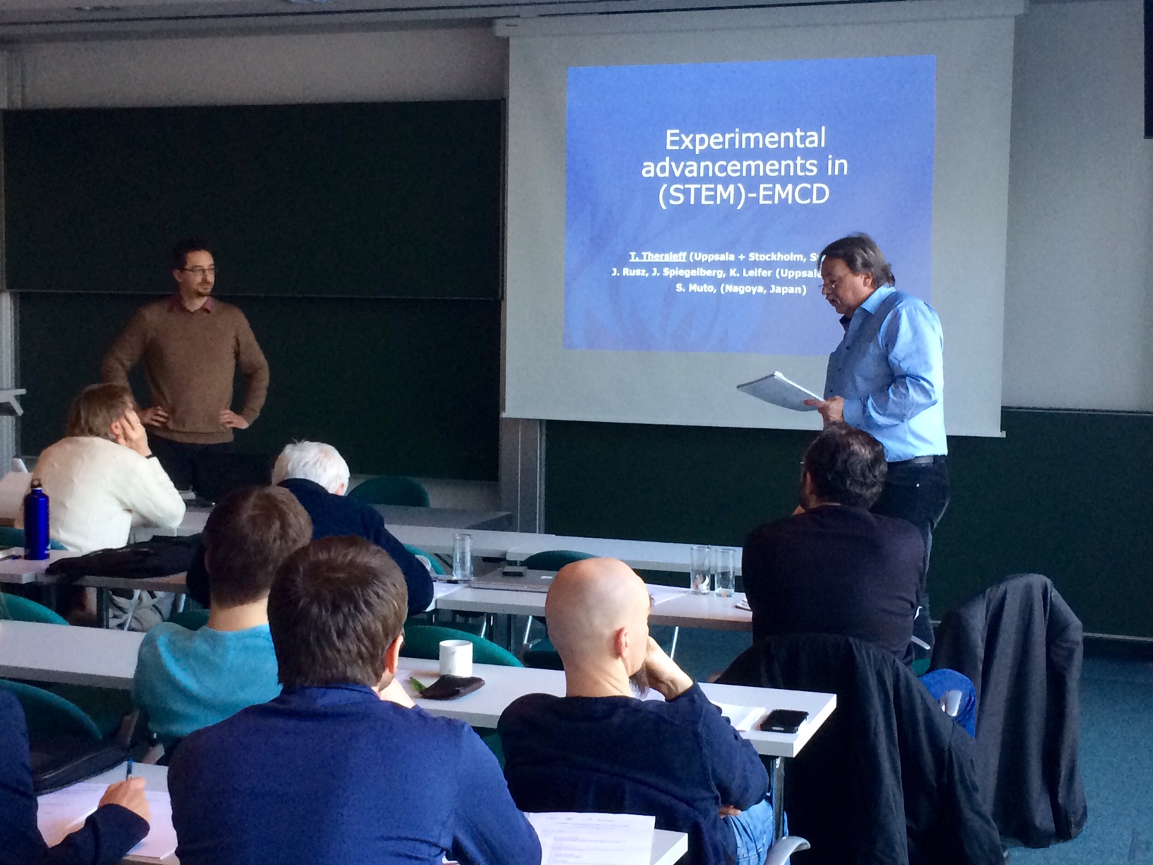 Talk from Dr. Thomas Thersleff (left); on the right: Dr. Bernd Rellinghaus